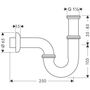Сифон трубчатый Hansgrohe, стандартная модель, 53002000