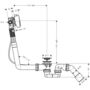 Сифон для ванны слив-перелив Hansgrohe Exafill S, 58113000