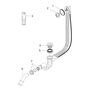 Скрытая часть Hansgrohe Flexaplus, слив/перелив для нестандартных ванн, 58141180