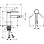 Смеситель для биде Hansgrohe Finoris, с клапаном Push-Open, хром, 76200000