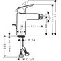 Смеситель для биде Hansgrohe Logis 100, 71200000