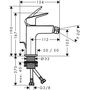 Смеситель для биде Hansgrohe Logis 110 Fine, с гарнитуром, 71201000