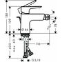Смеситель для биде Hansgrohe Talis E, черный хром, 71720340