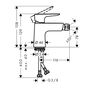 Смеситель для биде Hansgrohe Talis E, с клапаном Push-Open, 71721000
