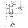 Смеситель для биде Hansgrohe Vernis Shape, с гарнитуром, хром, 71211000