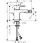 Смеситель для биде Hansgrohe Vernis Shape, с гарнитуром, матовый черный, 71211670
