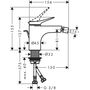 Смеситель для биде Hansgrohe Vivenis, с донным клапаном, матовый белый, 75200700
