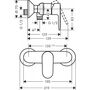 Смеситель для душа Hansgrohe Vernis Blend, матовый черный, 71640670