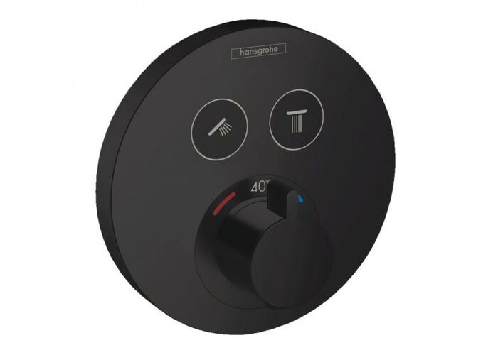 Термостат для душа Hansgrohe ShowerSelect, 2 потребителя, черный, 15743670