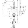 Кухонный смеситель Hansgrohe Focus E 260, для водонагревателей, 31822000