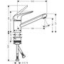 Кухонный смеситель Hansgrohe Focus M42-100, 1jet, 71808000
