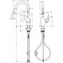 Кухонный смеситель Hansgrohe Focus M42-180, с душем, 2jet, 71801800