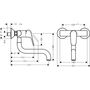 Кухонный смеситель Hansgrohe Focus, однорычажный, настенный, 31825000