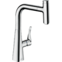 Кухонный смеситель Hansgrohe Metris S 240, с вытяжным изливом, 14857000