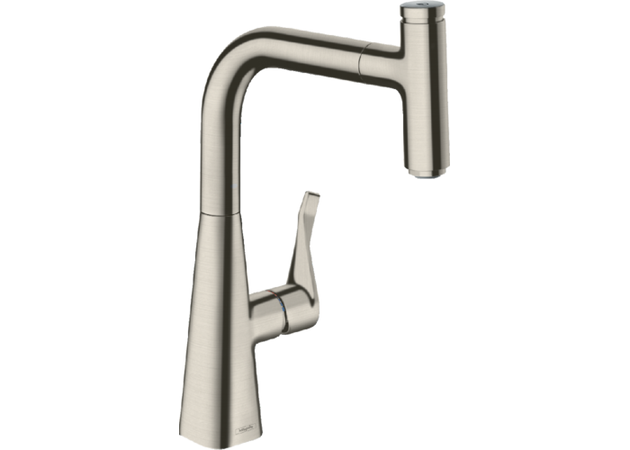 Кухонный смеситель Hansgrohe Metris S 240, с вытяжным изливом, 14857800