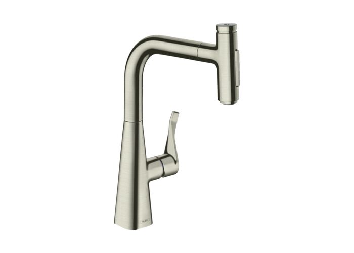 Кухонный смеситель Hansgrohe Metris Select M71-240, с душем, sBox, 73817800