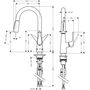 Кухонный смеситель Hansgrohe Talis S 160, с вытяжным душем, 72815800