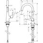 Кухонный смеситель Hansgrohe Talis S 220, однорычажный, 72814000