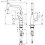 Кухонный смеситель Hansgrohe Talis Select S 220, с вытяжным изливом, 72822800