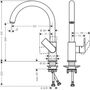 Кухонный смеситель Hansgrohe Vernis Shape M35 260, хром, 71871000