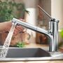 Кухонный смеситель Hansgrohe Zesis M33 150, CoolStart, EcoSmart, хром, 74810000