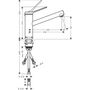 Кухонный смеситель Hansgrohe Zesis M33, 150 для водонагревателей, LowPressure, хром, 74806000