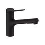 Кухонный смеситель Hansgrohe Zesis M33, 150 с вытяжным душем, черный матовый, 74800670