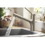 Кухонный смеситель Hansgrohe Zesis M33, 150 с вытяжным душем, нержавеющая сталь, 74800800