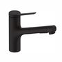 Кухонный смеситель Hansgrohe Zesis M33, 150 с вытяжным душем, sBox lite, черный матовый, 74803670