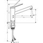 Кухонный смеситель Hansgrohe Zesis M33, 160 для установки перед окном, хром, 74805000