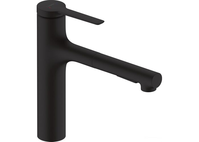 Кухонный смеситель Hansgrohe Zesis M33, 160 с вытяжным душем, черный матовый, 74801670