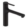 Кухонный смеситель Hansgrohe Zesis M33, 160 с вытяжным душем, sBox lite, черный матовый, 74804670