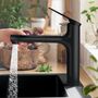 Кухонный смеситель Hansgrohe Zesis M33, 160 с вытяжным душем, sBox lite, черный матовый, 74804670