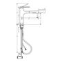 Кухонный смеситель Hansgrohe Zesis M33, 160 с вытяжным душем, sBox lite, нержавеющая сталь, 74804800