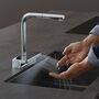 Смеситель для кухни Hansgrohe Aquno Select M81 250, высокий излив, нерж, 73830800