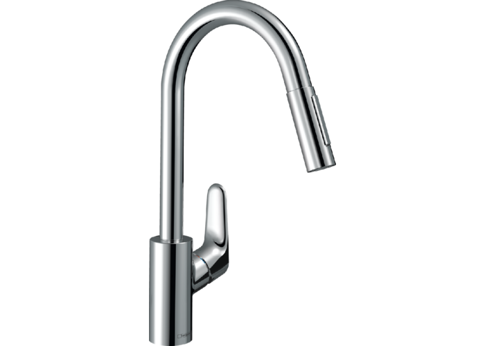 Смеситель для кухни Hansgrohe Focus M41 240, с вытяжным душем, нерж, 73880800