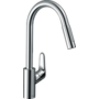 Смеситель для кухни Hansgrohe Focus M41 240, с вытяжным душем, нерж, 73880800