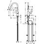 Смеситель для кухни Hansgrohe Focus M41 240, с вытяжным душем, нерж, 73880800