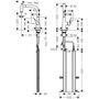 Смеситель для кухни Hansgrohe Metris M71 220, с вытяжным душем, 73823000