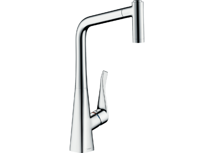 Смеситель для кухни Hansgrohe Metris M71 320, с вытяжным душем, 73824000