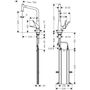 Смеситель для кухни Hansgrohe Metris M71 320, с вытяжным душем, 73824000