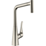 Смеситель для кухни Hansgrohe Metris M71 320, с вытяжным душем, нерж, 73801800