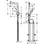 Смеситель для кухни Hansgrohe Metris M71 320, высокий излив, 73812000