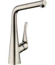 Смеситель для кухни Hansgrohe Metris M71 320, высокий излив, нерж, 73812800