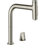 Смеситель для кухни Hansgrohe Metris Select M71 200, с вытяжным душем, нерж, 73819800