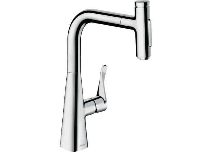 Смеситель для кухни Hansgrohe Metris Select M71 240, с вытяжным душем, 73822000