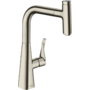 Смеситель для кухни Hansgrohe Metris Select M71 240, высокий излив, нерж, 73802800