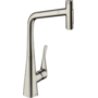 Смеситель для кухни Hansgrohe Metris Select M71 320, с вытяжным душем, нерж, 73820800