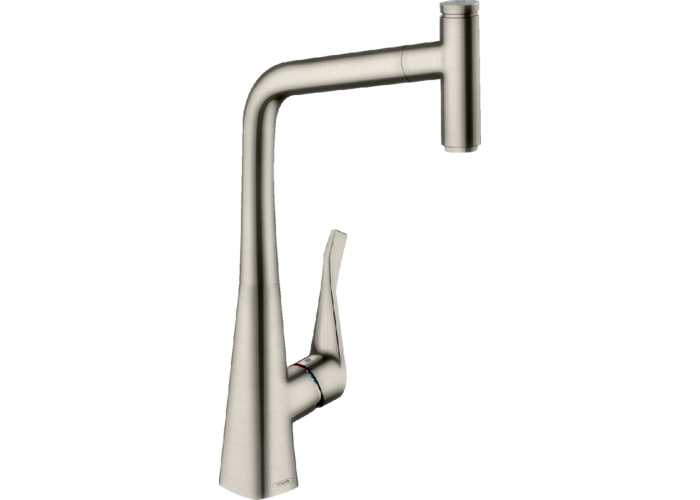 Смеситель для кухни Hansgrohe Metris Select M71 320, высокий излив, нерж, 73803800
