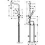 Смеситель для кухни Hansgrohe Metris Select M71 320, высокий излив, нерж, 73803800